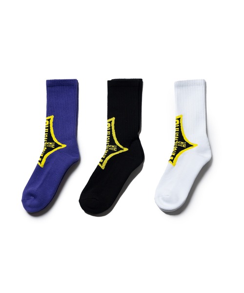 VIRGOwearworks（ヴァルゴウェアワークス）の「NJ SOX（ソックス/靴下・メンズ・ブラック/ホワイト/パープル・FREE）」の4枚目の写真