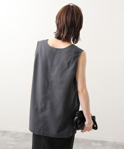 SLOBE IENA（スローブイエナ）の「リネンコンツイルVネックジレ