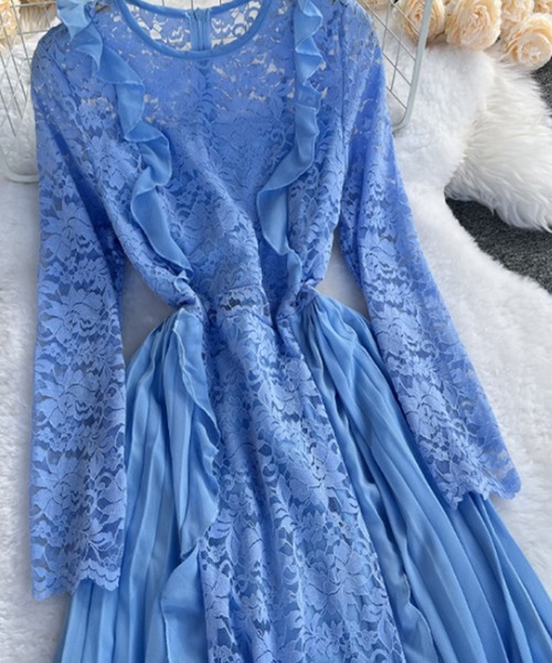 Jasmine Grandiflorum(ジャスミングランディフローラム)の「【Jasmine】エレガントレースワンピース(ワンピース・レディース・ブルー/ブラック/イエロー/ネイビー/ベージュ/レッド/ピンク・FREE)」の19枚目の写真