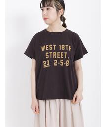Samansa Mos2 | フロッキーロゴTシャツ(Tシャツ/カットソー)