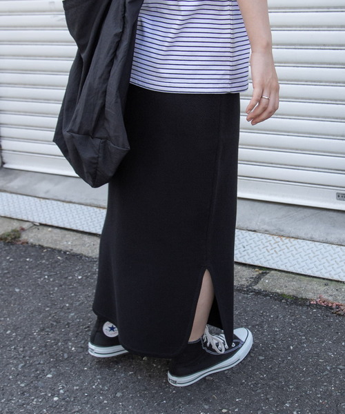 FORK&SPOON（フォークアンドスプーン）の「FORK&SPOON　ツイルジャガードニットスカート（スカート・レディース・ブラック/グレー系その他・1/2）」の4枚目の写真