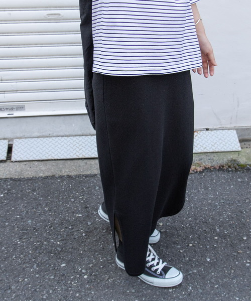 FORK&SPOON（フォークアンドスプーン）の「FORK&SPOON　ツイルジャガードニットスカート（スカート・レディース・ブラック/グレー系その他・1/2）」の6枚目の写真