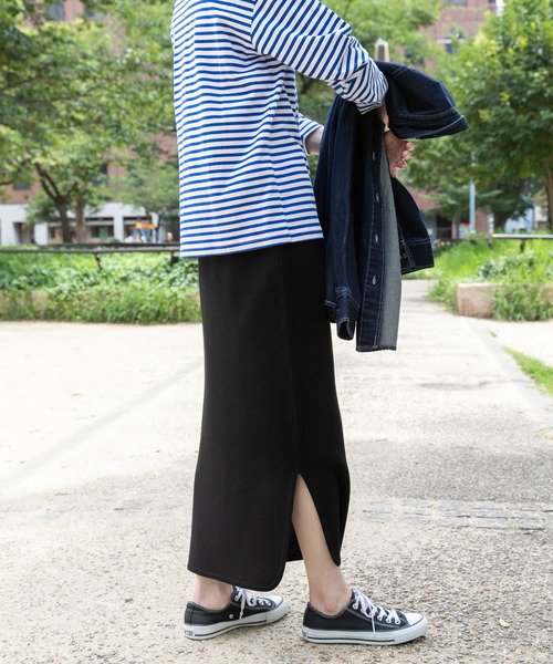 FORK&SPOON（フォークアンドスプーン）の「FORK&SPOON　ツイルジャガードニットスカート（スカート・レディース・ブラック/グレー系その他・1/2）」の10枚目の写真