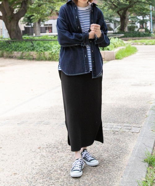 FORK&SPOON（フォークアンドスプーン）の「FORK&SPOON　ツイルジャガードニットスカート（スカート・レディース・ブラック/グレー系その他・1/2）」の13枚目の写真