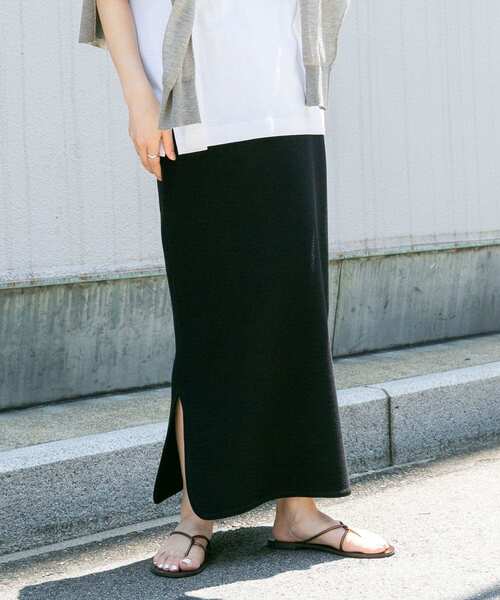 FORK&SPOON（フォークアンドスプーン）の「FORK&SPOON　ツイルジャガードニットスカート（スカート・レディース・ブラック/グレー系その他・1/2）」の14枚目の写真