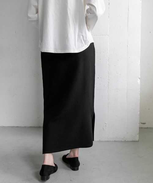 FORK&SPOON（フォークアンドスプーン）の「FORK&SPOON　ツイルジャガードニットスカート（スカート・レディース・ブラック/グレー系その他・1/2）」の22枚目の写真