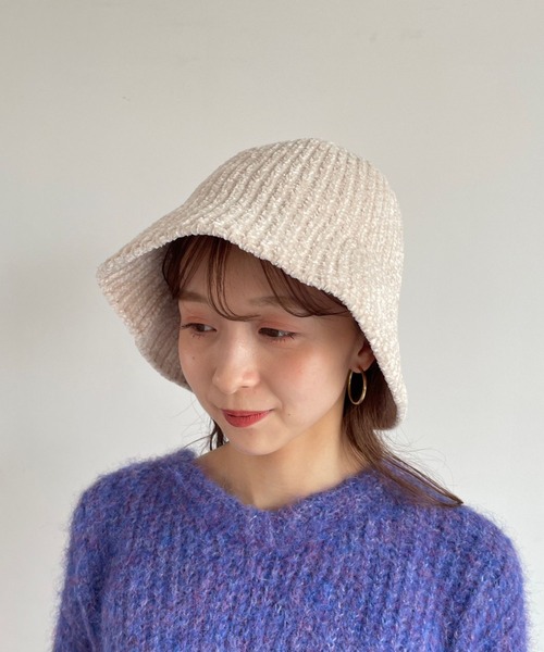 LOWRYS FARM（ローリーズファーム）の「シェニールバケットＨＡＴ  967040（ハット・レディース・グリーン/ブラウン/ブラック/アイボリー・FREE）」の5枚目の写真
