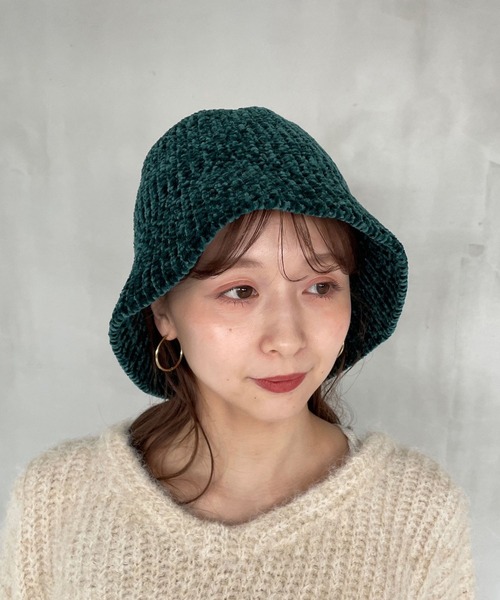 LOWRYS FARM（ローリーズファーム）の「シェニールバケットＨＡＴ  967040（ハット・レディース・グリーン/ブラウン/ブラック/アイボリー・FREE）」の9枚目の写真