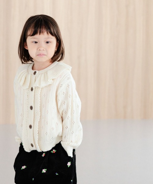 LOWRYS FARM(ローリーズファーム)の「スカシアミカーディガン 967451(ニット/セーター・キッズ・アイボリー/レッド/ネイビー・130cm/110cm/120cm/140cm/150cm)」の7枚目の写真