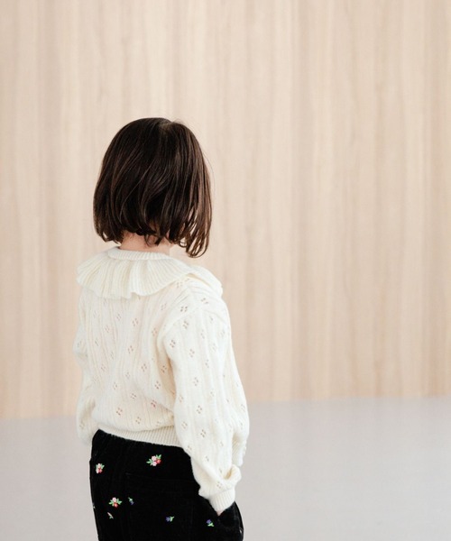 LOWRYS FARM(ローリーズファーム)の「スカシアミカーディガン 967451(ニット/セーター・キッズ・アイボリー/レッド/ネイビー・130cm/110cm/120cm/140cm/150cm)」の8枚目の写真