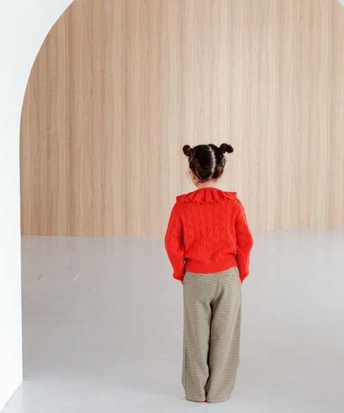 LOWRYS FARM(ローリーズファーム)の「スカシアミカーディガン 967451(ニット/セーター・キッズ・アイボリー/レッド/ネイビー・130cm/110cm/120cm/140cm/150cm)」の10枚目の写真