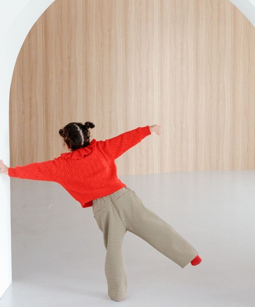 LOWRYS FARM(ローリーズファーム)の「スカシアミカーディガン 967451(ニット/セーター・キッズ・アイボリー/レッド/ネイビー・130cm/110cm/120cm/140cm/150cm)」の11枚目の写真