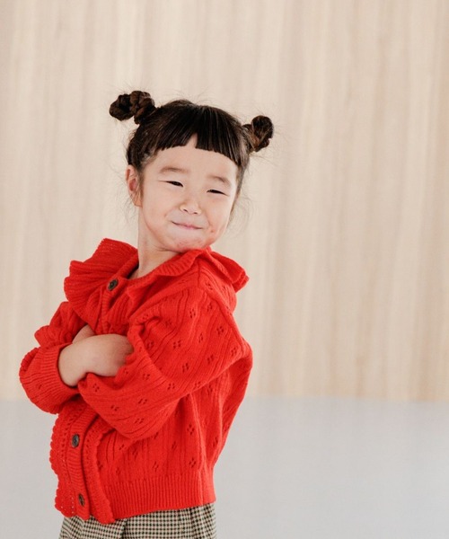 LOWRYS FARM(ローリーズファーム)の「スカシアミカーディガン 967451(ニット/セーター・キッズ・アイボリー/レッド/ネイビー・130cm/110cm/120cm/140cm/150cm)」の12枚目の写真