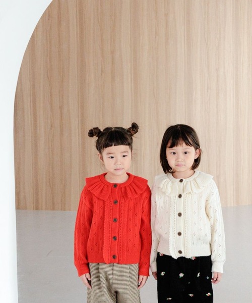 LOWRYS FARM(ローリーズファーム)の「スカシアミカーディガン 967451(ニット/セーター・キッズ・アイボリー/レッド/ネイビー・130cm/110cm/120cm/140cm/150cm)」の16枚目の写真