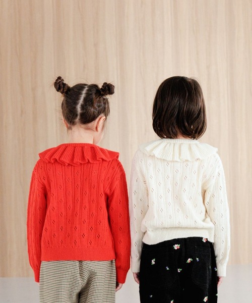 LOWRYS FARM(ローリーズファーム)の「スカシアミカーディガン 967451(ニット/セーター・キッズ・アイボリー/レッド/ネイビー・130cm/110cm/120cm/140cm/150cm)」の17枚目の写真