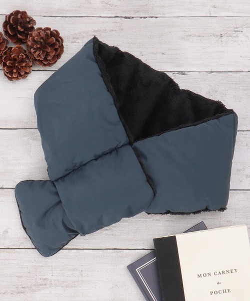 ikka（イッカ）の「中綿マフラー（マフラー・メンズ・オリーブ/ネイビー/ブラック・FREE）」の4枚目の写真