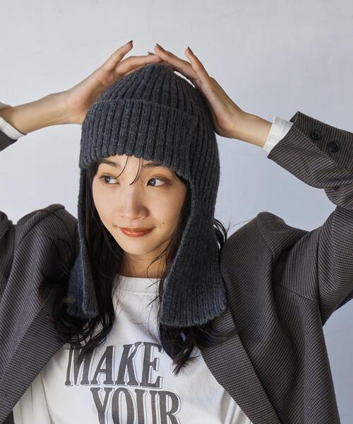 coen(コーエン)の「ニットイヤーワッチ(ニットキャップ/ビーニー・レディース・ダークグレー/ブラウン・FREE)」の2枚目の写真