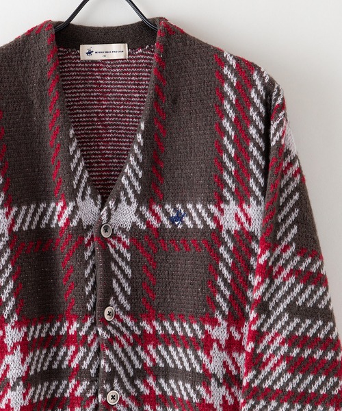 BEVERLY HILLS POLO CLUB/ビバリーヒルズポロクラブ 】モヘアタッチ柄