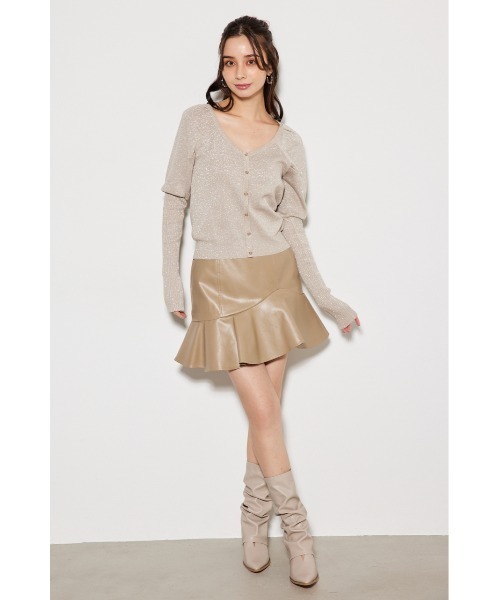 rienda（リエンダ）の「ディープタックショルダーVネックニットトップス（ニット/セーター・レディース・グリーン/ブラック/シルバー/グレイッシュベージュ/ベージュ・FREE）」の20枚目の写真