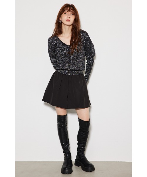 rienda（リエンダ）の「ディープタックショルダーVネックニットトップス（ニット/セーター・レディース・グリーン/ブラック/シルバー/グレイッシュベージュ/ベージュ・FREE）」の10枚目の写真