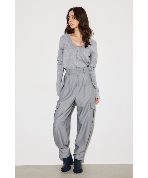 rienda（リエンダ）の「ディープタックショルダーVネックニットトップス（ニット/セーター・レディース・グリーン/ブラック/シルバー/グレイッシュベージュ/ベージュ・FREE）」の15枚目の写真