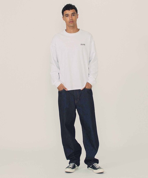 SILAS(サイラス)の「WORM LOGO WIDE L/S TEE(Tシャツ/カットソー・メンズ・ブラック/グリーン/ホワイト・XL/M/L)」の16枚目の写真