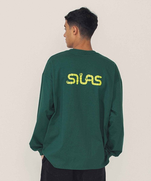 SILAS(サイラス)の「WORM LOGO WIDE L/S TEE(Tシャツ/カットソー・メンズ・ブラック/グリーン/ホワイト・XL/M/L)」の19枚目の写真