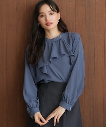 アシメラッフルブラウス