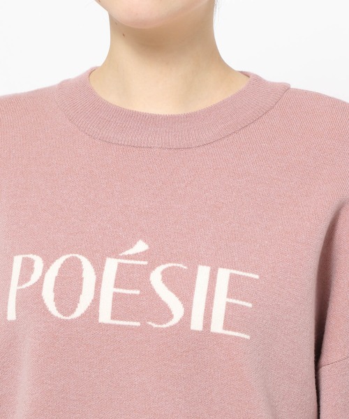 mysty woman（ミスティウーマン）の「ジャカードロゴニット　983426（ニット/セーター・レディース・ブルー/モカ/ピンク・FREE）」の12枚目の写真