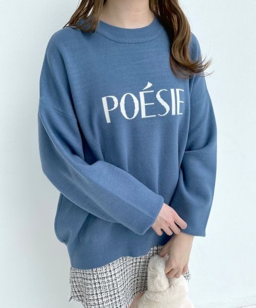 mysty woman（ミスティウーマン）の「ジャカードロゴニット　983426（ニット/セーター・レディース・ブルー/モカ/ピンク・FREE）」の21枚目の写真