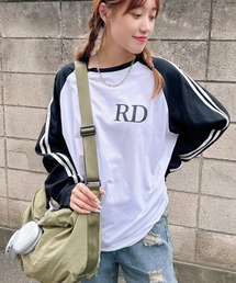 ライン袖ラグランロングスリーブTシャツ