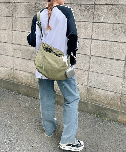 √nuage(ルートニュアージュ)の「ライン袖ラグランロングスリーブTシャツ(Tシャツ/カットソー・レディース・グレー/ホワイト・FREE)」の8枚目の写真