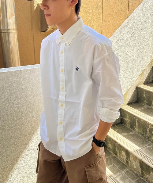 BEVERLY HILLS POLO CLUB(ビバリーヒルズポロクラブ)の「【 BEVERLY HILLS POLO CLUB / ビバリー ヒルズ ポロ クラブ 】 ツイルピーチ ワンポイント刺繍 ボタンダウンシャツ MNY 3878-6020(シャツ/ブラウス・レディース・その他2/グリーン系その他/ホワイト/イエロー系その他/その他1/ブラック系その他/ネイビー/ホワイト系その他/ベージュ・LARGE/X-LARGE/MEDIUM)」の14枚目の写真