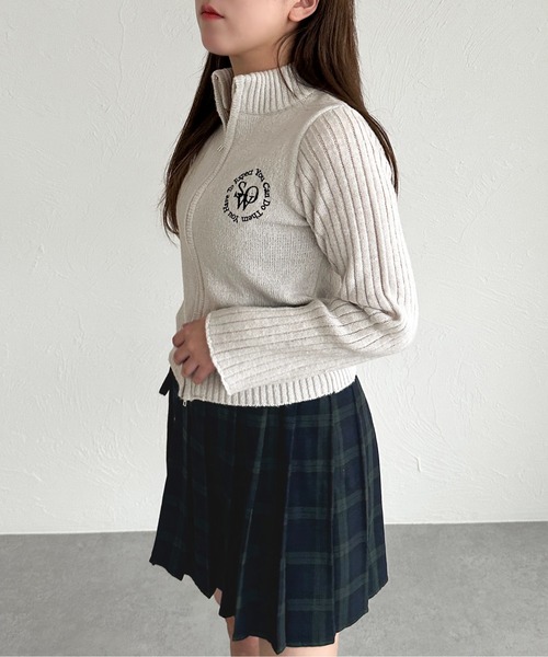 apres jour mignon（アプレジュールミニョン）の「ダブルZIPカーディガン【ZOZOTOWN限定アイテム】（カーディガン/ボレロ・レディース・ブラック/グレイッシュベージュ/ナチュラル/ブルー/グリーン・フリー/X-LARGE）」の14枚目の写真