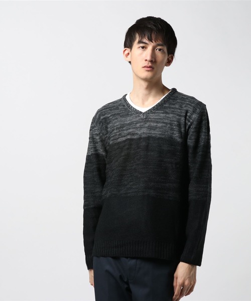 Bling Leads（ブリングリーズ）の「【Bling Leads】ボーダーニット＆ ロングTシャツ　アンサンブルセット（アンサンブル・メンズ・ブルー系その他2/グレー系その他/レッド系その他2/レッド系その他/ブラック系その他/グレー系その他2/ブラック系その他2・MEDIUM/X-LARGE/LARGE）」の11枚目の写真