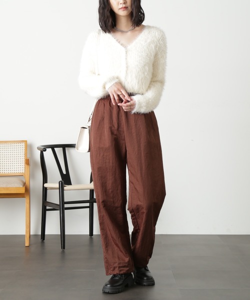 FREE'S MART（フリーズマート）の「◆[WEB限定］フェザーショート丈カーディガン（カーディガン/ボレロ・レディース・ブルー/ラベンダー/グリーン/ネイビー/オフホワイト・FREE）」の13枚目の写真