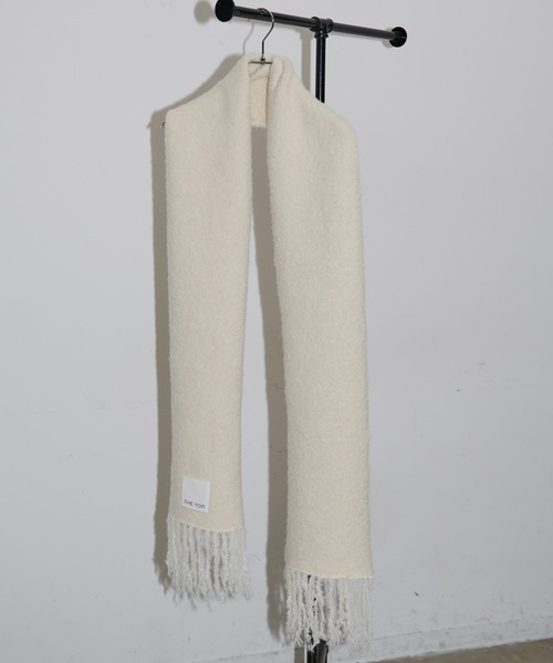 ブークレウールニットフリンジロングマフラー（マフラー）｜THE YOn