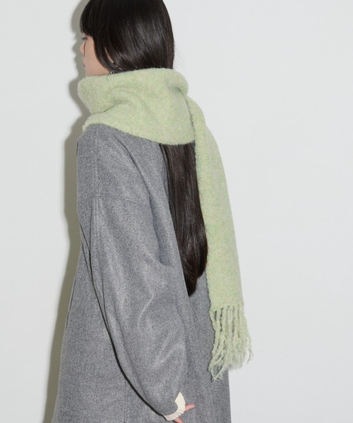 ブークレウールニットフリンジロングマフラー（マフラー）｜THE YOn
