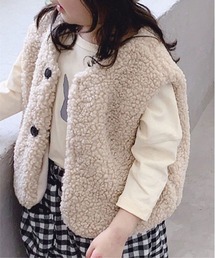 Bambin（ボンバン）の「【 Bambin / ボンバン 】 もこもこ ボア フリース ベスト（ベスト・キッズ）」