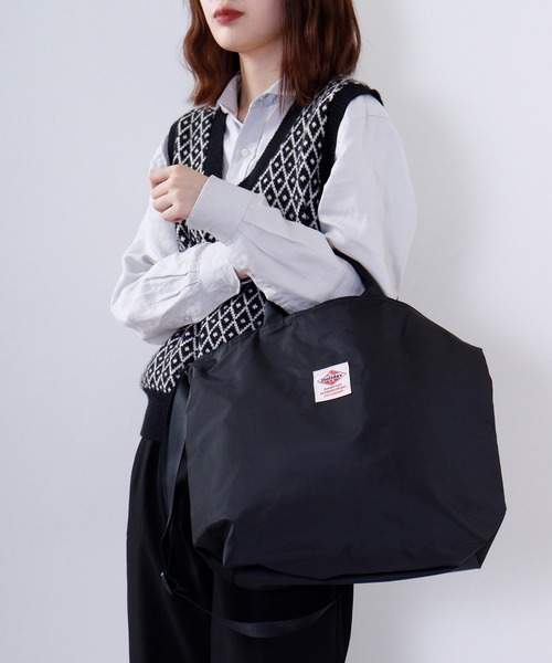 Ree&Mee(リーアンドミー)の「Ree&Mee 2WAY ニュースペーパー トートバッグ ショルダーバッグ 男女兼用(トートバッグ・メンズ・ブラック/ネイビー・FREE)」の3枚目の写真