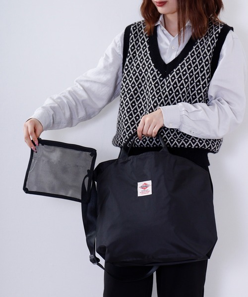 Ree&Mee(リーアンドミー)の「Ree&Mee 2WAY ニュースペーパー トートバッグ ショルダーバッグ 男女兼用(トートバッグ・メンズ・ブラック/ネイビー・FREE)」の10枚目の写真