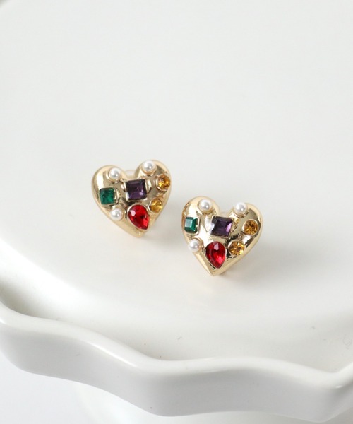 Three Four Time（ｽﾘｰﾌｫｰﾀｲﾑ）の「マルチビジュハートイヤリング（イヤリング・レディース・マルチ・FREE）」の7枚目の写真
