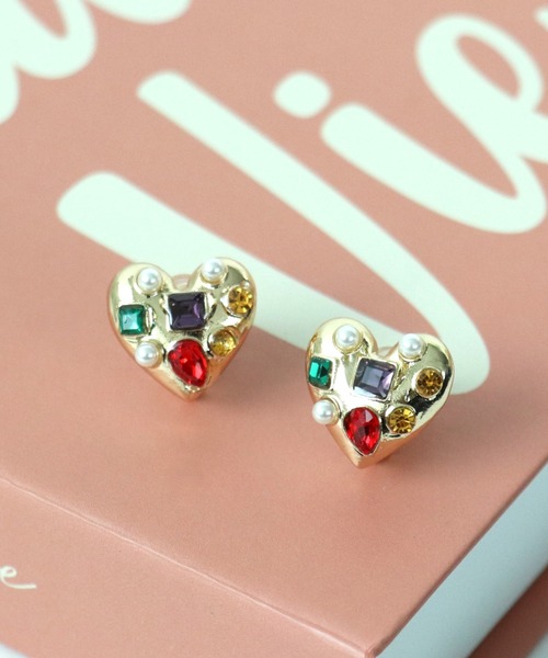 Three Four Time（ｽﾘｰﾌｫｰﾀｲﾑ）の「マルチビジュハートイヤリング（イヤリング・レディース・マルチ・FREE）」の8枚目の写真