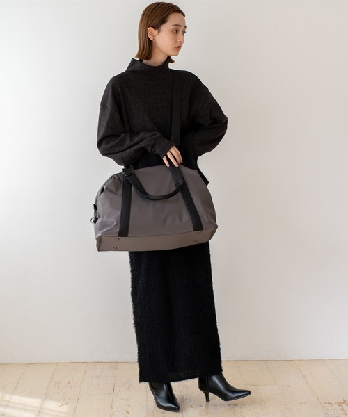 VitaFelice（ヴィータフェリーチェ）の「ナイロン2wayユニセックボストンバッグ（ボストンバッグ・レディース・ブラック/グレー/モカ・FREE）」の5枚目の写真