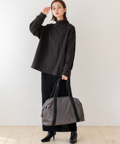 VitaFelice（ヴィータフェリーチェ）の「ナイロン2wayユニセックボストンバッグ（ボストンバッグ・レディース・ブラック/グレー/モカ・FREE）」の6枚目の写真