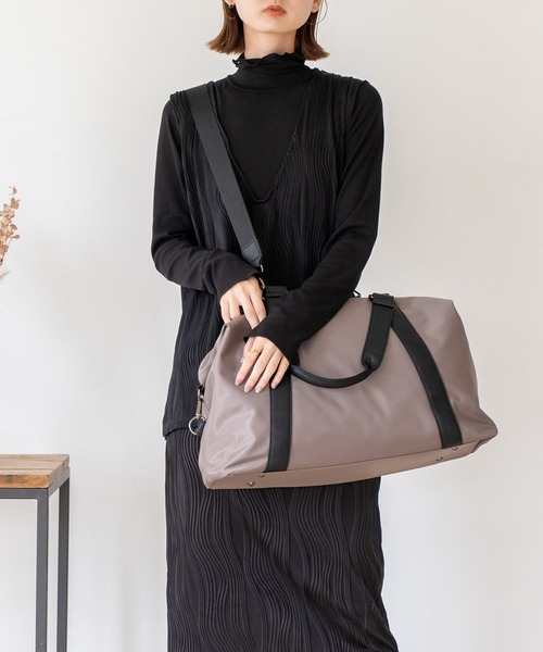 VitaFelice（ヴィータフェリーチェ）の「ナイロン2wayユニセックボストンバッグ（ボストンバッグ・レディース・ブラック/グレー/モカ・FREE）」の18枚目の写真