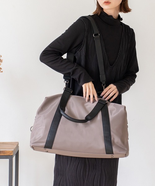 VitaFelice（ヴィータフェリーチェ）の「ナイロン2wayユニセックボストンバッグ（ボストンバッグ・レディース・ブラック/グレー/モカ・FREE）」の20枚目の写真