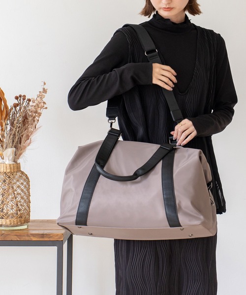VitaFelice（ヴィータフェリーチェ）の「ナイロン2wayユニセックボストンバッグ（ボストンバッグ・レディース・ブラック/グレー/モカ・FREE）」の21枚目の写真