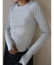 TRUNC | Rib Crew Neck Hether Knit(ニット/セーター)