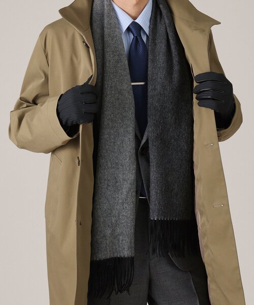 TAKEO KIKUCHI（タケオキクチ）の「【カシミヤ100％】無地リバー 配色カシミヤマフラー（マフラー・メンズ・ボルドー/パープル系/ブラック/グリーン/ベージュ/モスグリーン/ブルー系その他・00）」の9枚目の写真